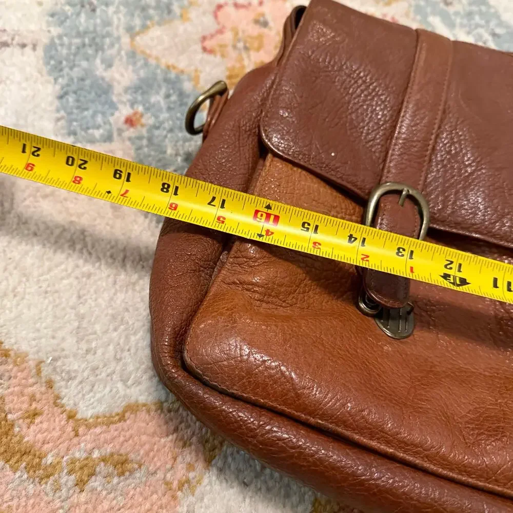 Vintage Wilsons Brown Leather Unisex Satchel Messenger Work Bag Laptop Briefcase